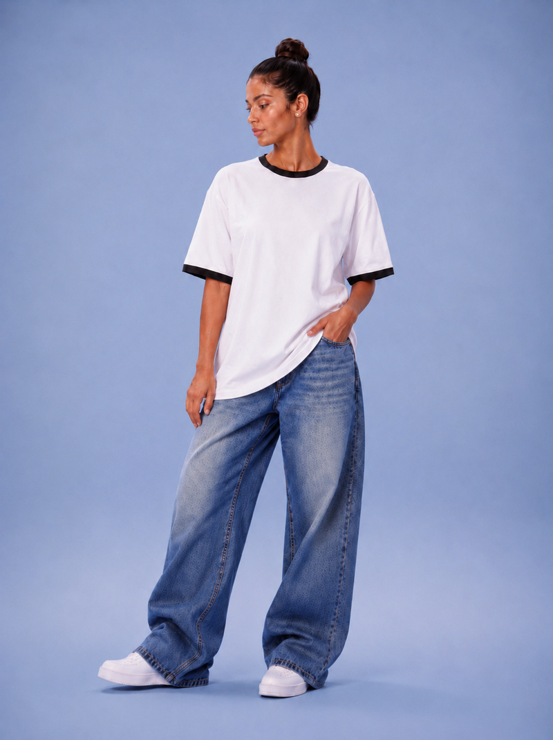White ringer oversize