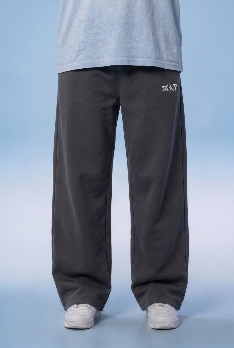charcoal-grey sweatpants